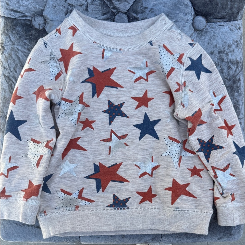 Tucker + Tate Gray Sweatshirt Star Print